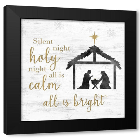 Silent Night Black Modern Wood Framed Art Print with Double Matting by Carpentieri, Natalie