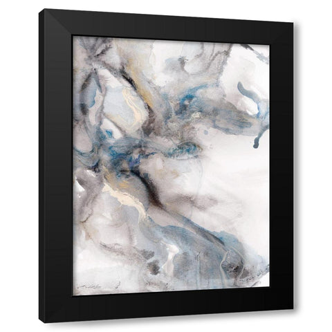 Marble Trance Black Modern Wood Framed Art Print by Chang, Stella