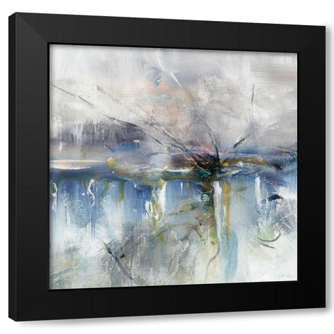 Abstract Striation II Black Modern Wood Framed Art Print by Chang, Stella