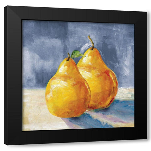 Fresh Pears Black Modern Wood Framed Art Print with Double Matting by Robinson, Carol