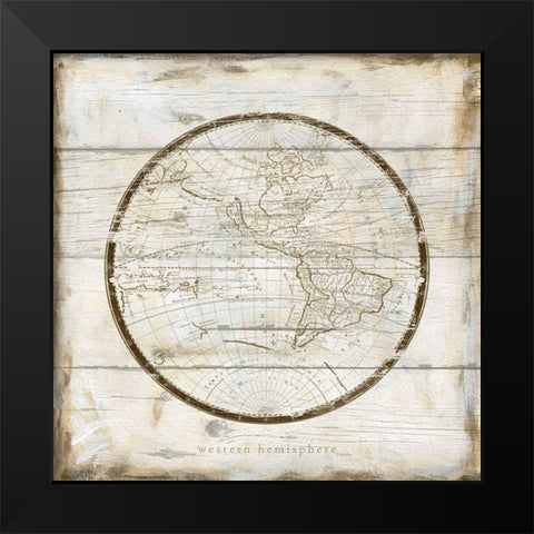 Western Hemispheres Black Modern Wood Framed Art Print by Robinson, Carol