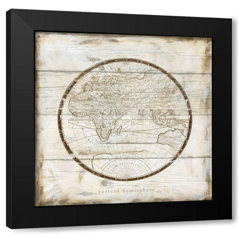 Eastern Hemispheres Black Modern Wood Framed Art Print by Robinson, Carol