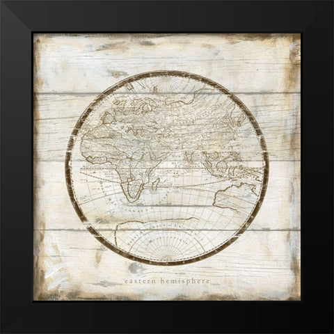 Eastern Hemispheres Black Modern Wood Framed Art Print by Robinson, Carol