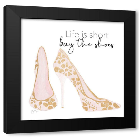 Buy the Shoes Black Modern Wood Framed Art Print with Double Matting by Tava Studios