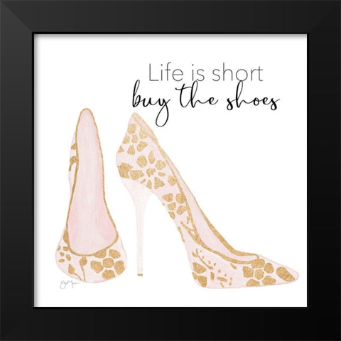 Buy the Shoes Black Modern Wood Framed Art Print by Tava Studios