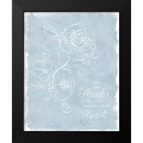 Whole Heart Black Modern Wood Framed Art Print by Robinson, Carol