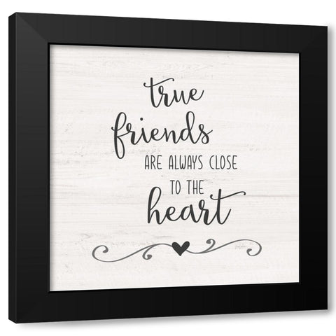 Close to the Heart Black Modern Wood Framed Art Print by Carpentieri, Natalie