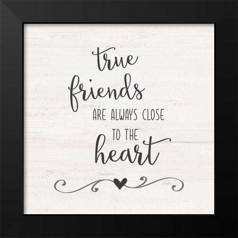 Close to the Heart Black Modern Wood Framed Art Print by Carpentieri, Natalie