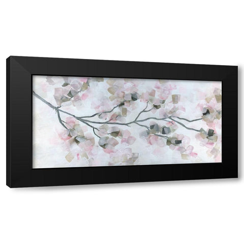 Cherry Blossoms Black Modern Wood Framed Art Print by Jill, Susan