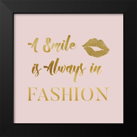 Smile Style Black Modern Wood Framed Art Print by Robinson, Carol