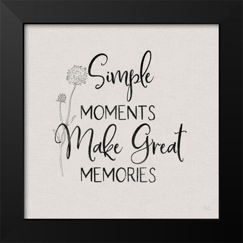 Simple Moments Black Modern Wood Framed Art Print by Jill, Susan