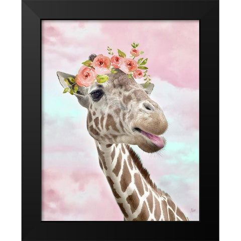 Floral Fun I Black Modern Wood Framed Art Print by Nan