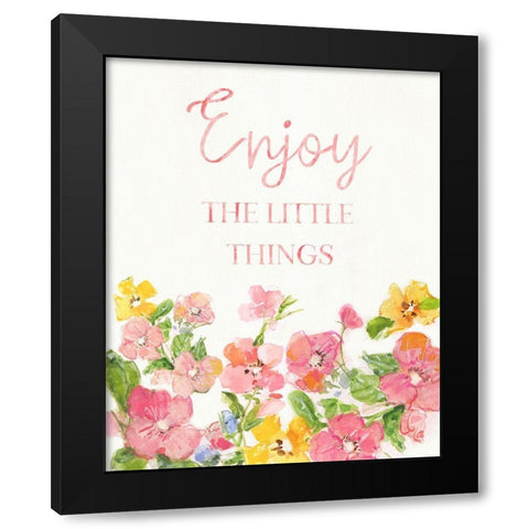 Little Things Black Modern Wood Framed Art Print with Double Matting by Swatland, Sally