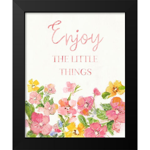 Little Things Black Modern Wood Framed Art Print by Swatland, Sally