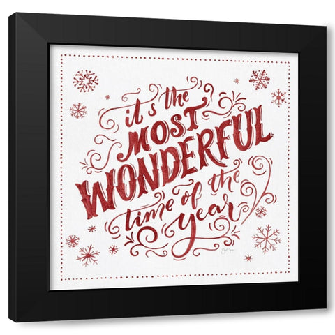 Most Wonderful Black Modern Wood Framed Art Print by Tava Studios