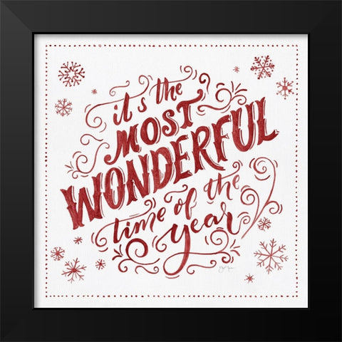 Most Wonderful Black Modern Wood Framed Art Print by Tava Studios