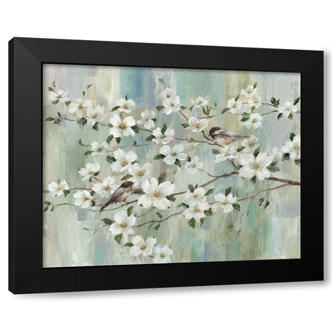 Springs Song Black Modern Wood Framed Art Print with Double Matting by Nan