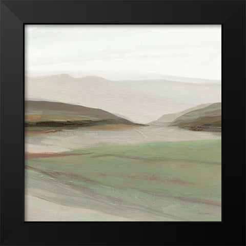 Earths Gentle Layers Black Modern Wood Framed Art Print by Robinson, Carol