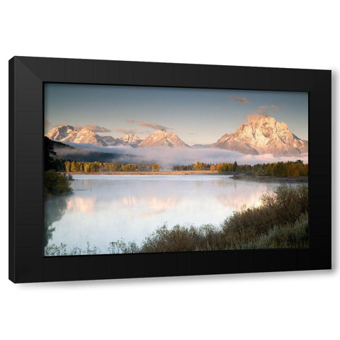 Snake River Fog Black Modern Wood Framed Art Print by Delimont, Danita