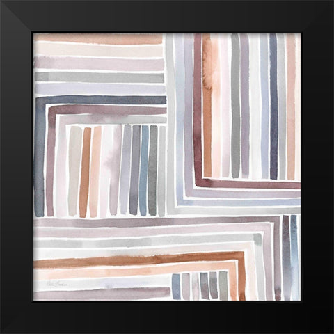 Abstract Line I Black Modern Wood Framed Art Print by Brockmon, Kristen