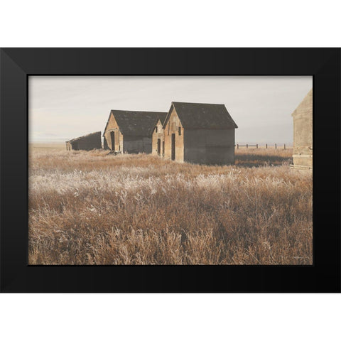 The Old Farm Black Modern Wood Framed Art Print by Robinson, Carol