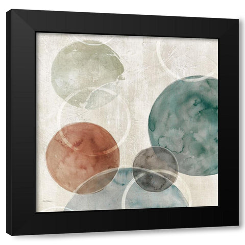 Spatial Curves Revisited Black Modern Wood Framed Art Print with Double Matting by Robinson, Carol