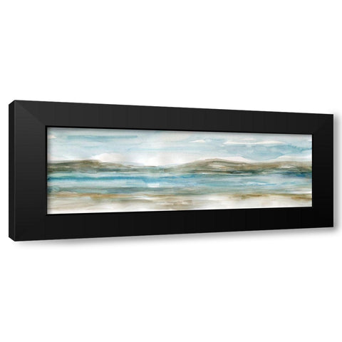 Peaceful Beach I Black Modern Wood Framed Art Print with Double Matting by Robinson, Carol