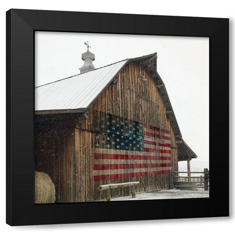 America Proud Black Modern Wood Framed Art Print with Double Matting by Robinson, Carol