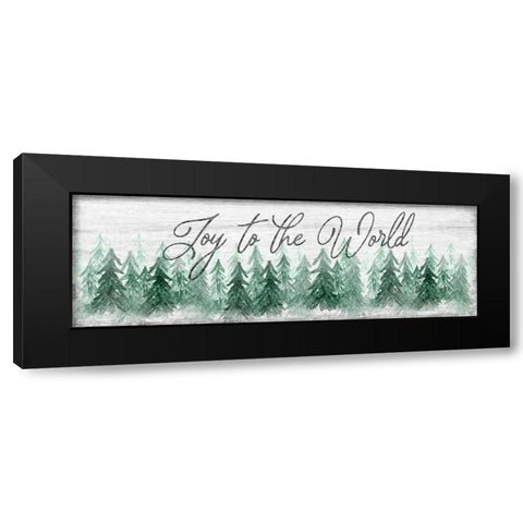 Joy to the World Black Modern Wood Framed Art Print with Double Matting by Carpentieri, Natalie