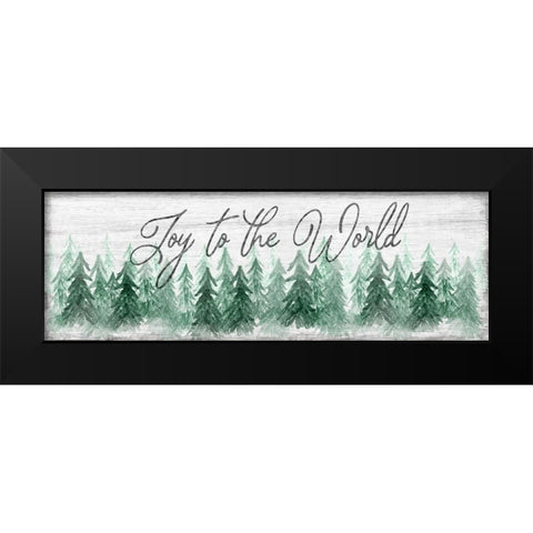 Joy to the World Black Modern Wood Framed Art Print by Carpentieri, Natalie