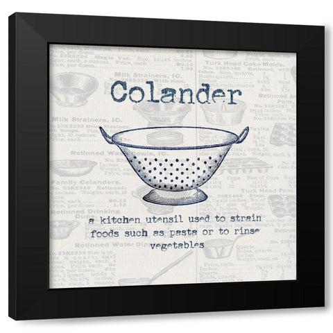 Colander Black Modern Wood Framed Art Print with Double Matting by Jill, Susan