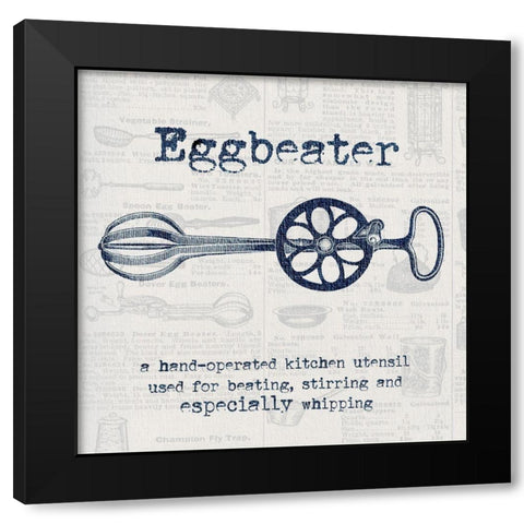Eggbeater Black Modern Wood Framed Art Print with Double Matting by Jill, Susan