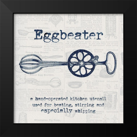 Eggbeater Black Modern Wood Framed Art Print by Jill, Susan