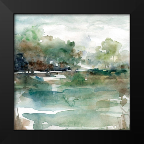 Riverbend Black Modern Wood Framed Art Print by Robinson, Carol