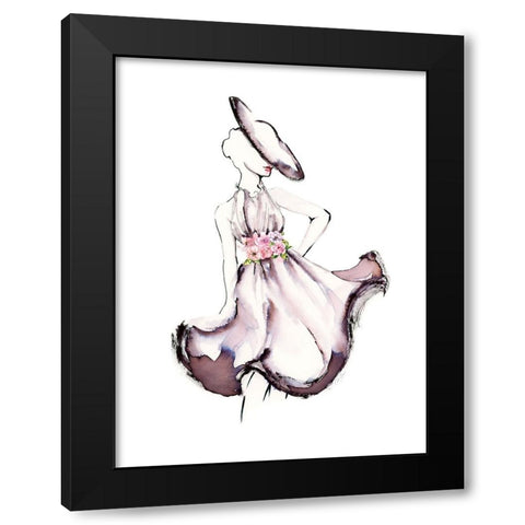 Strike A Pose II Black Modern Wood Framed Art Print with Double Matting by Chang, Stella