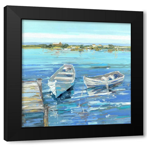 Serenity Row I Black Modern Wood Framed Art Print by Swatland, Sally