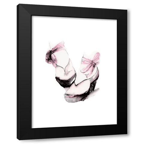 Ballet Platform Black Modern Wood Framed Art Print with Double Matting by Chang, Stella