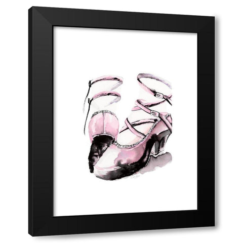 Strappy Platform Black Modern Wood Framed Art Print by Chang, Stella