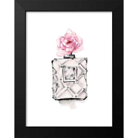 Perfume Bottle Black Modern Wood Framed Art Print by Chang, Stella