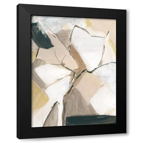 Marble Lines I Black Modern Wood Framed Art Print with Double Matting by Chang, Stella