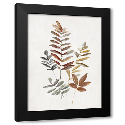 Autumn Leaves I Black Modern Wood Framed Art Print with Double Matting by Swatland, Sally