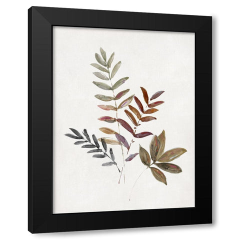 Autumn Leaves III Black Modern Wood Framed Art Print with Double Matting by Swatland, Sally