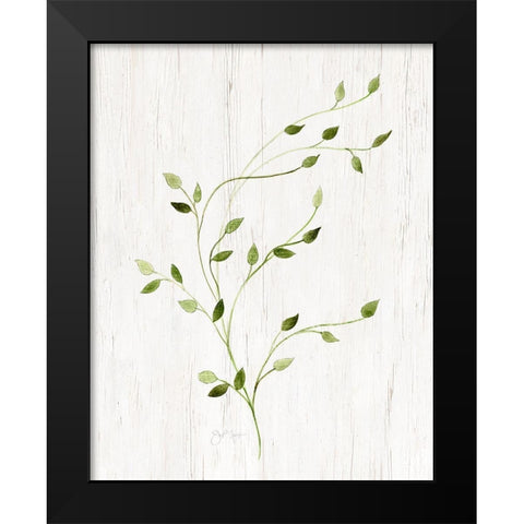 Windblown Leaves I Black Modern Wood Framed Art Print by Tava Studios