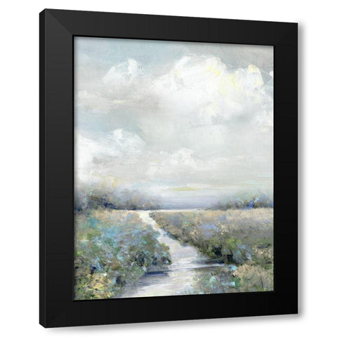 Peninsula Path Black Modern Wood Framed Art Print with Double Matting by Swatland, Sally