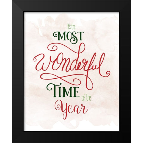 Wonderful Time of the Year Black Modern Wood Framed Art Print by Santiago, Daniela