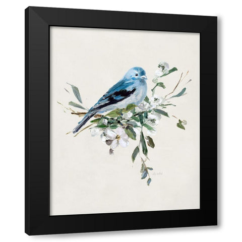 Bluebird Happy I Black Modern Wood Framed Art Print by Swatland, Sally
