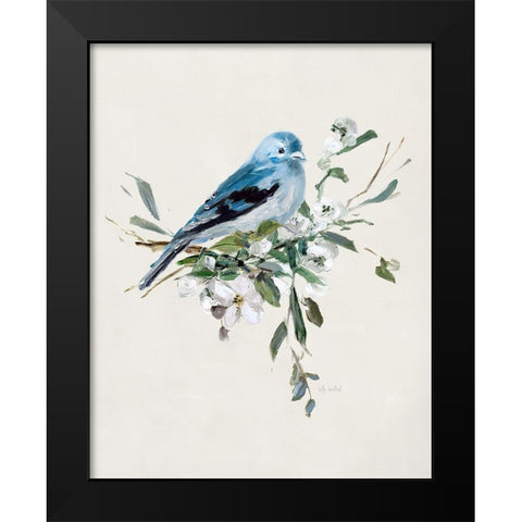 Bluebird Happy I Black Modern Wood Framed Art Print by Swatland, Sally