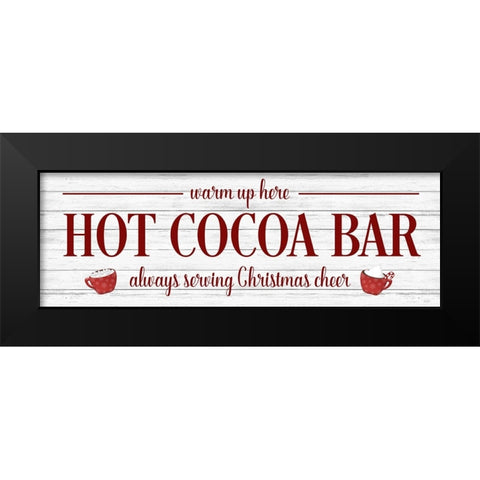 Hot Cocoa Bar Black Modern Wood Framed Art Print by Carpentieri, Natalie