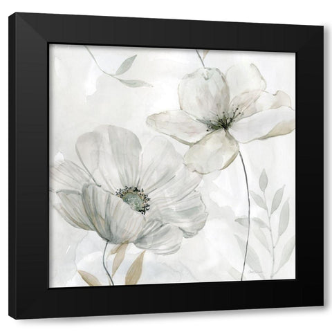 White Whispers II Black Modern Wood Framed Art Print with Double Matting by Robinson, Carol