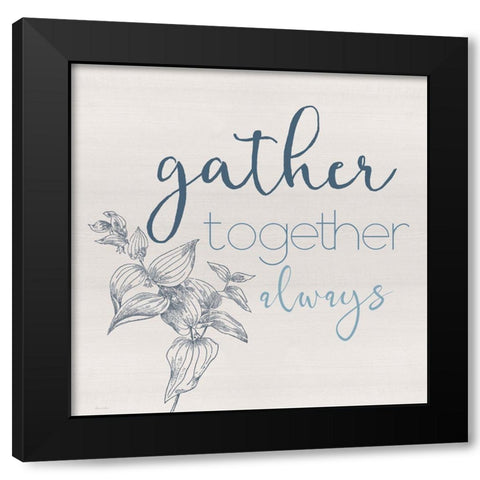 Gather Together Black Modern Wood Framed Art Print by Santiago, Daniela